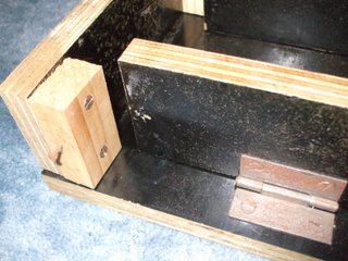 Note position of the flat head nail